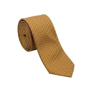 Canali Yellow Solid Textured 100% Silk Tie